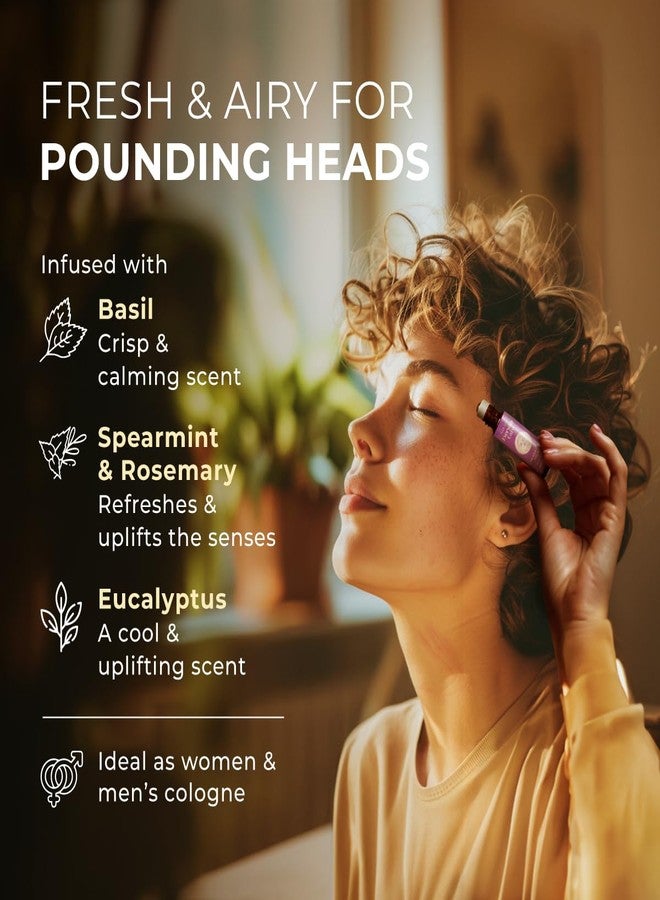 Gya Labs Headache Relief Essential Oil Roll On - Portable Soothing Comfort for Your Head - Blend with Spearmint, Rosemary & Eucalyptus, Natural Aromatherapy, Alcohol Free (0.34 Fl Oz) - Image 2